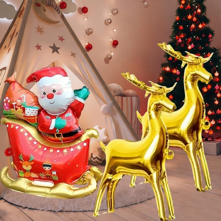 Bonsai Garden Ideas - 2pcs 4D Reindeer & 1PC Santa's