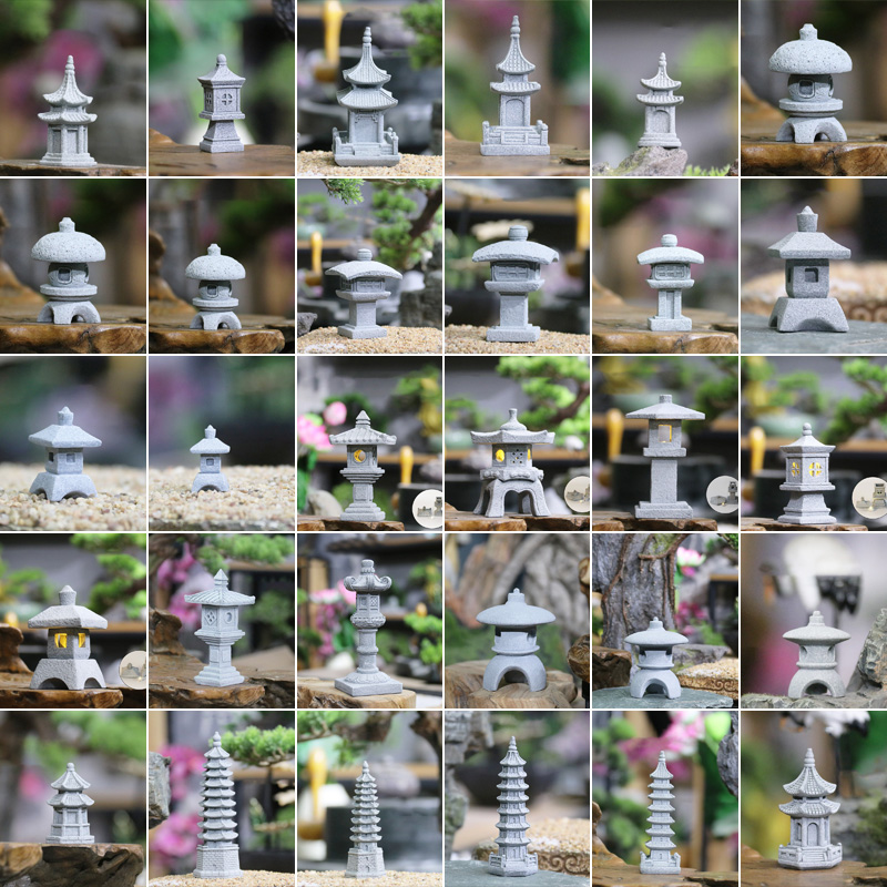 Bonsai Garden Japan - Vintage Zen Miniature Sand Stone Tower