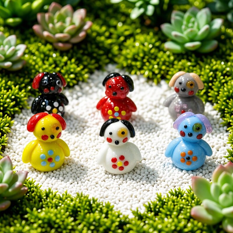 Bonsai Garden Japan - Cute Handmade Mini Glass Dog Figurine