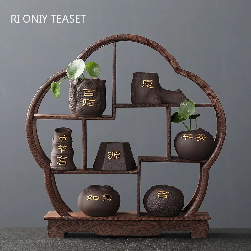 Creative Purple Clay Tea Pet F - Bonsai Garden Pot 评论和价格