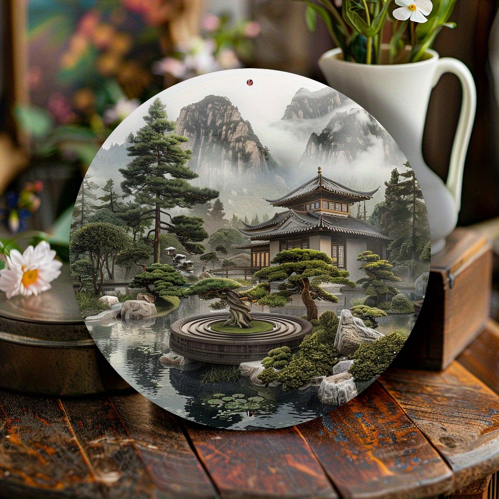 Vintage Oriental Bonsai Mounta - Bonsai Garden Wall 评论和价格