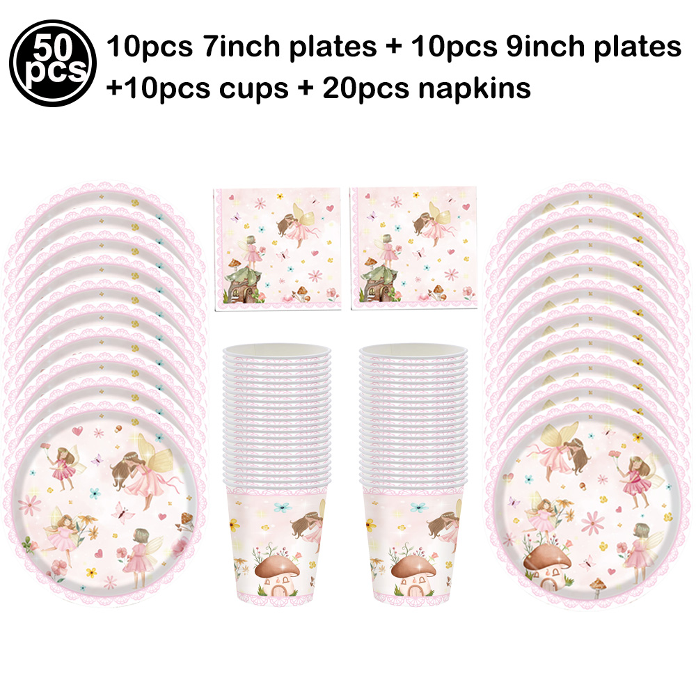 Fairy Party Decor Paper Plates - Bonsai Garden Ideas 评论和价格