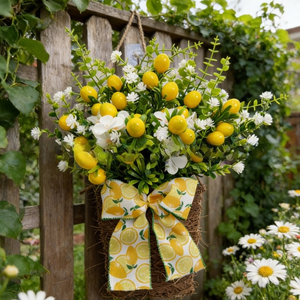 Artificial Lemon Hanging Baske - Bonsai Garden Wall 评论和价格