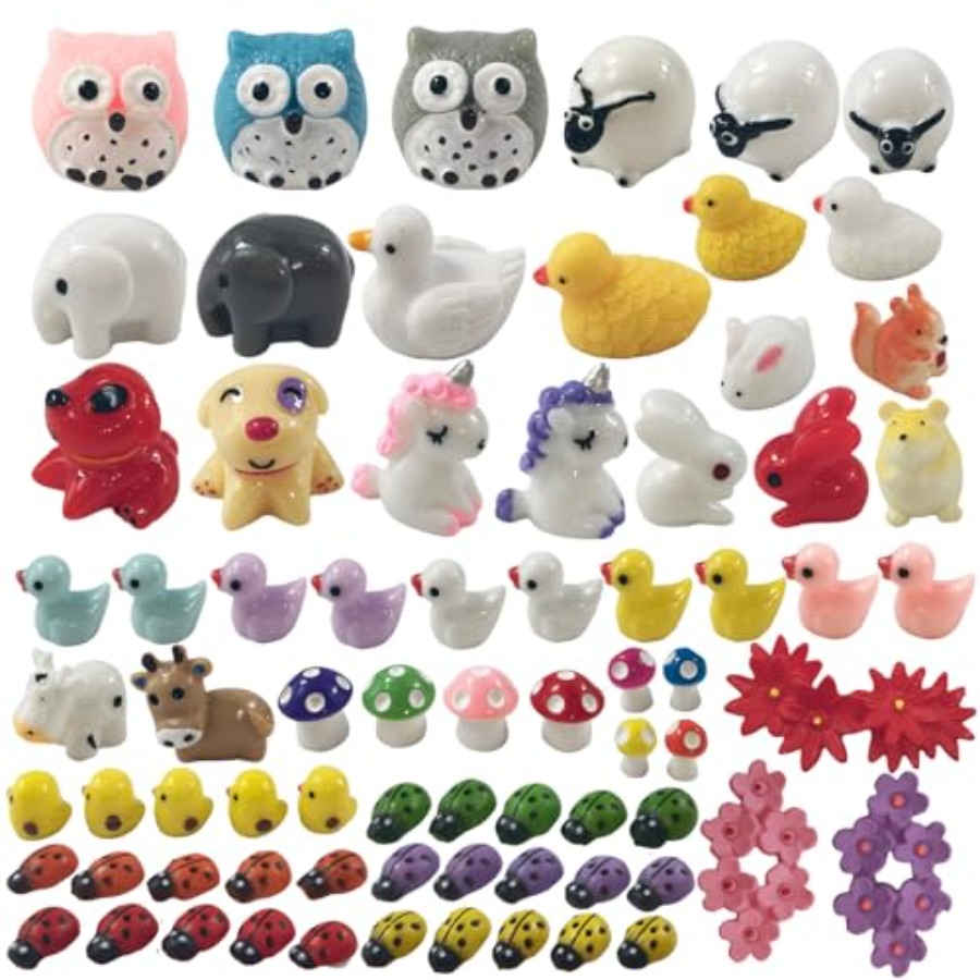 74 Pieces Mini Animals Miniatu - Bonsai Garden Japan 评论和价格