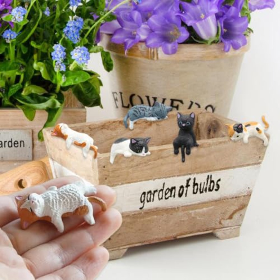 Miniature Cute Cat Figurines,  - Bonsai Garden Japan 评论和价格