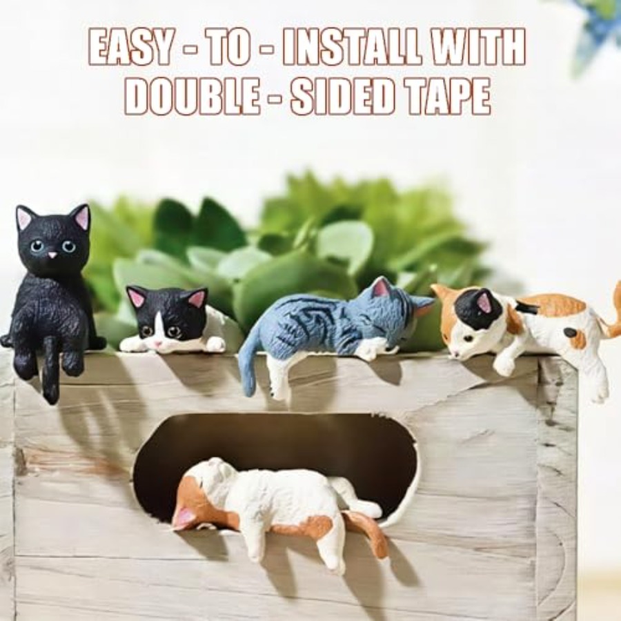 Miniature Cute Cat Figurines,  - Bonsai Garden Japan 评论和价格