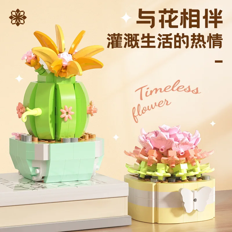 Flower Succulents Building Blo - Bonsai Garden Pot 评论和价格