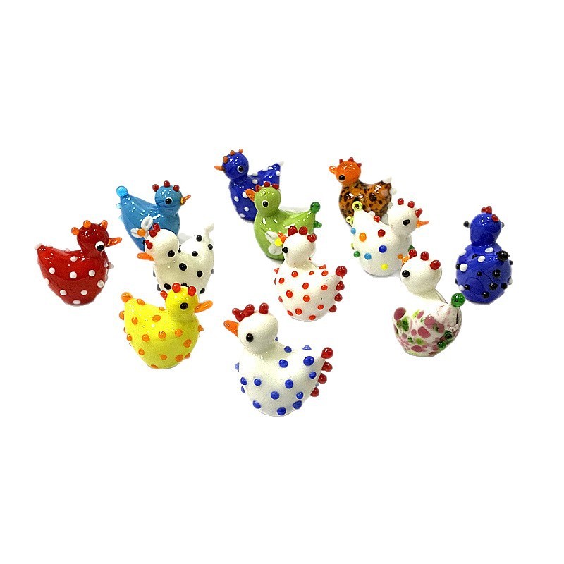 2PCS Handmade Cute Glass Chick - Bonsai Garden Japan 评论和价格
