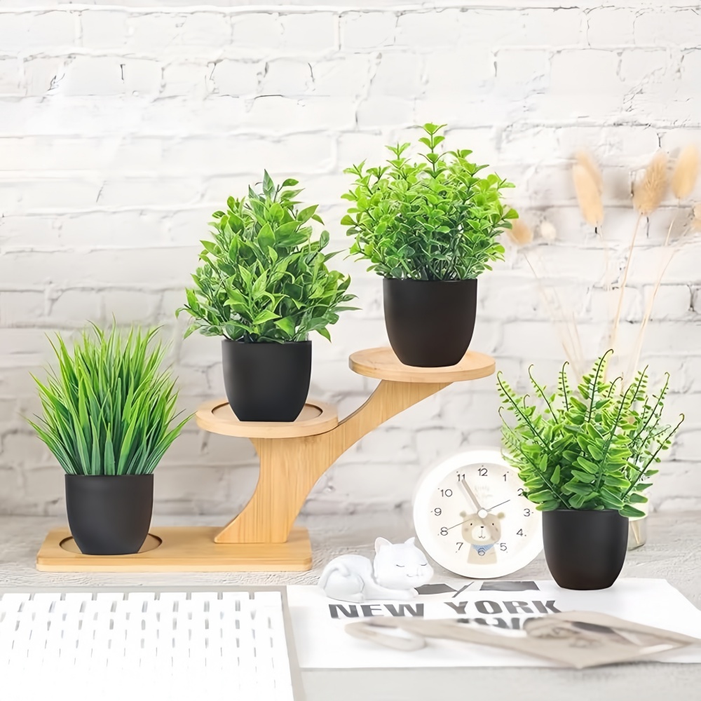 4pcs/set Mini Artificial Plant - Bonsai Garden Ideas 评论和价格
