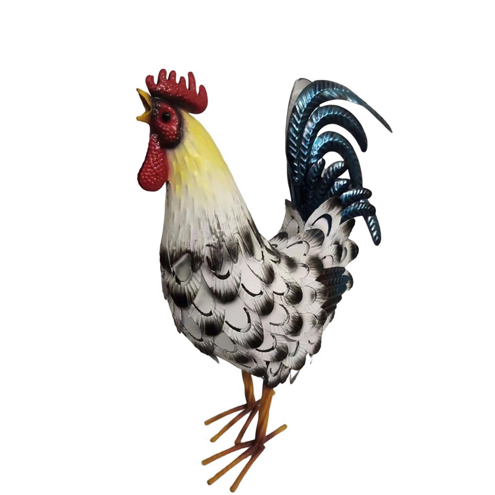 Metal Rooster Decoration Chick - Bonsai Garden Ideas 评论和价格