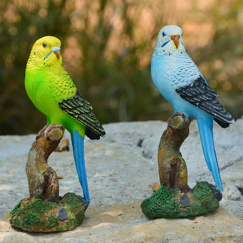 Resin Parrot Statue Ornament O - Bonsai Garden Wall 评论和价格