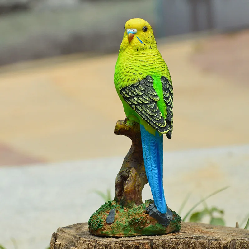 Resin Parrot Statue Ornament O - Bonsai Garden Wall 评论和价格