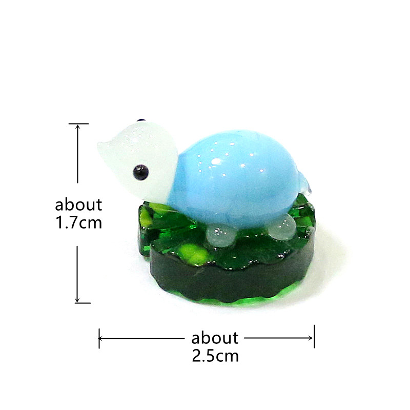 2pcs Colorful Mini Turtle Stat - Bonsai Garden Japan 评论和价格