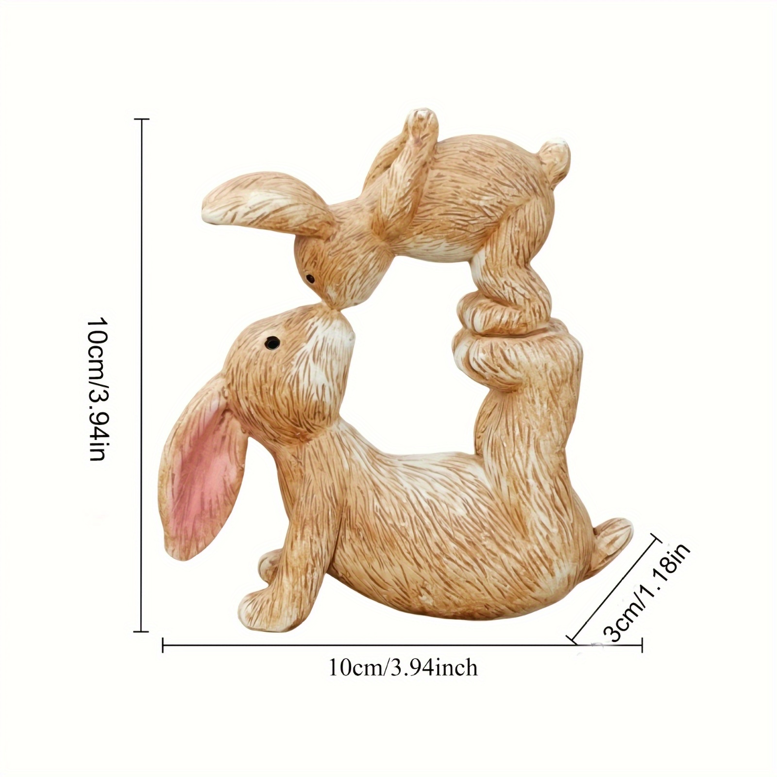 Garden Resin Kissing Bunny Sta - Bonsai Garden Ideas 评论和价格