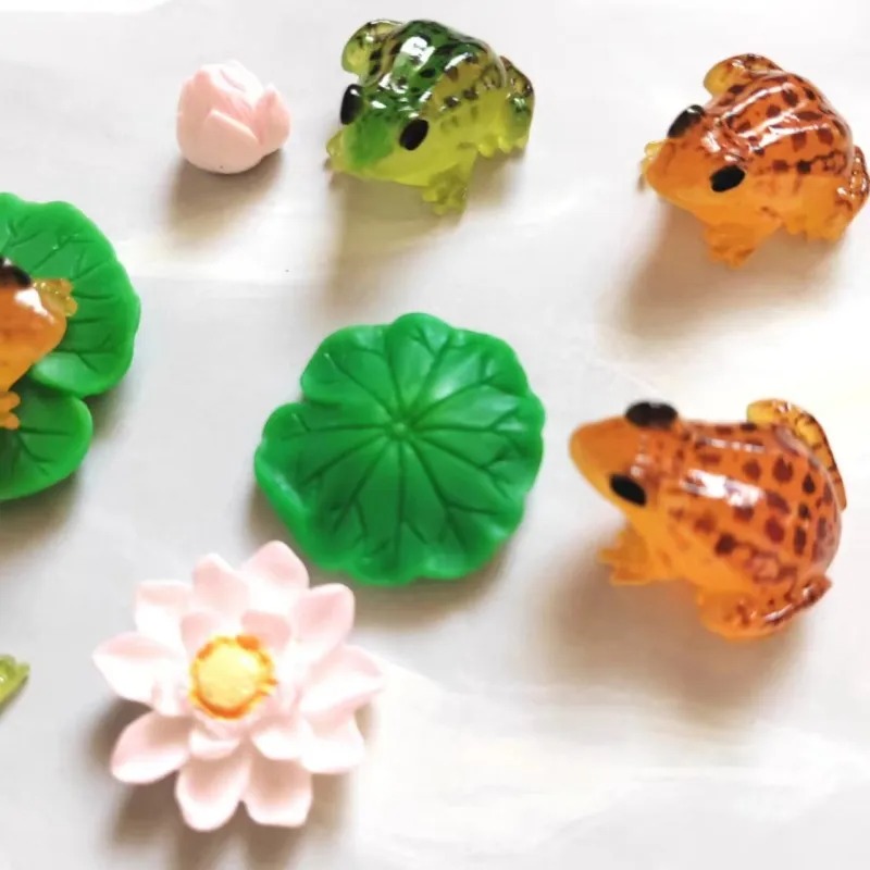 Lovely Tiny Orange Green Frogs - Bonsai Garden China 评论和价格