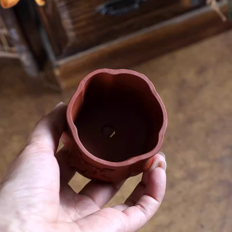 Purple Sand Bonsai Pot,Carved  - Bonsai Garden China 评论和价格