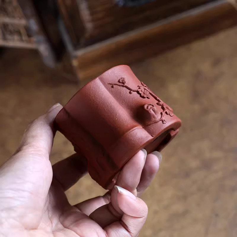 Purple Sand Bonsai Pot,Carved  - Bonsai Garden China 评论和价格