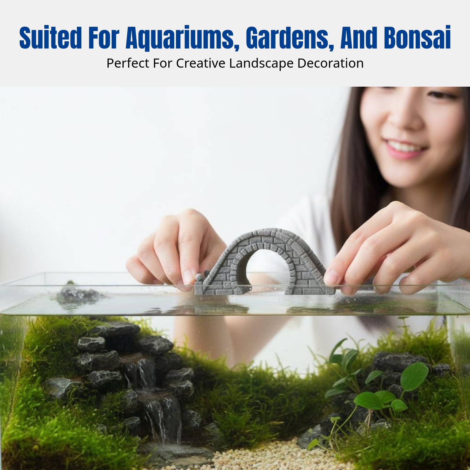 Resin Stone Bridge Mini Landsc - Bonsai Garden China 评论和价格