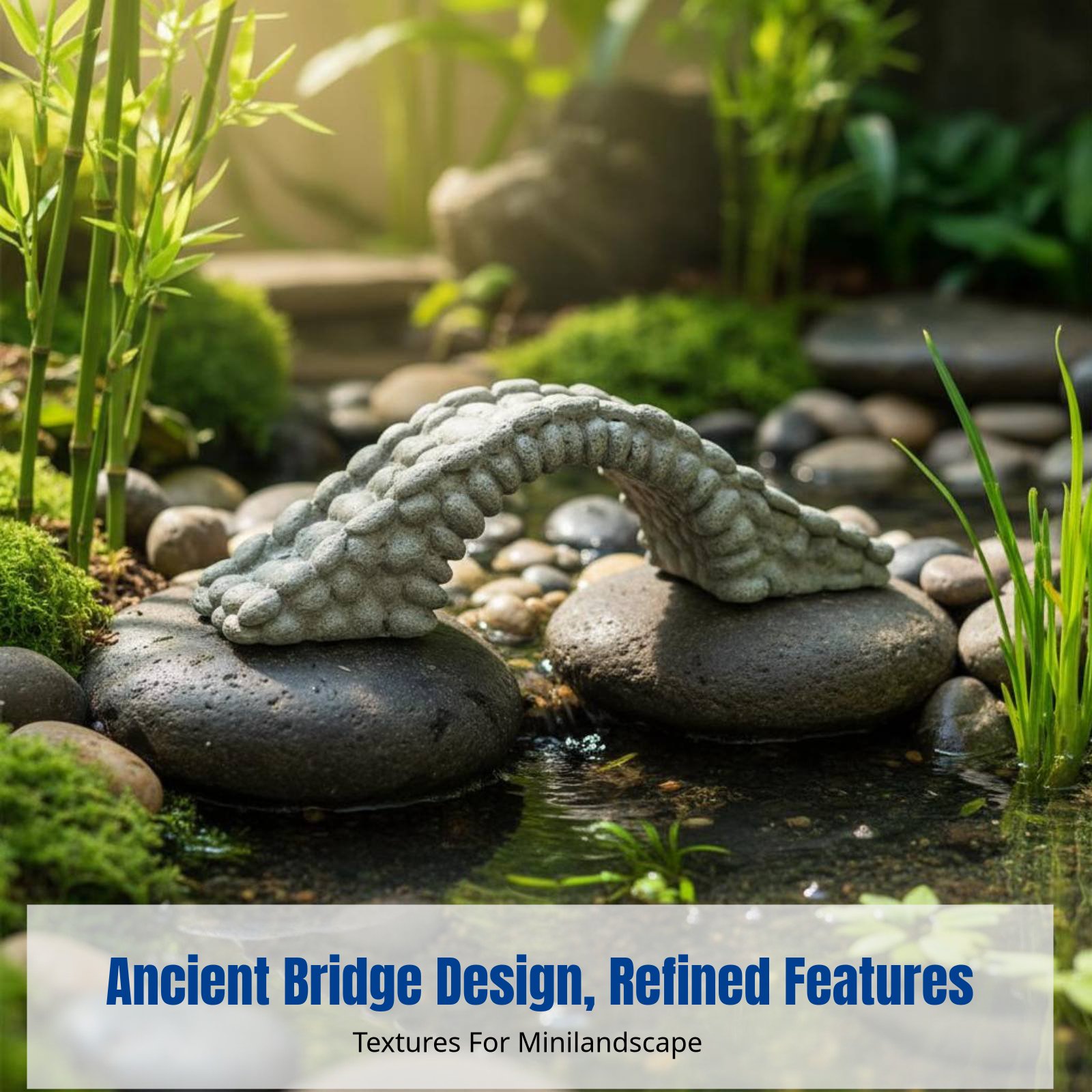 Resin Stone Bridge Mini Landsc - Bonsai Garden China 评论和价格