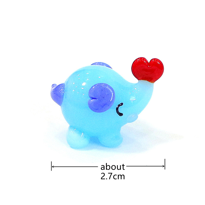 Cute Mini Glass Elephant Figur - Bonsai Garden Japan 评论和价格