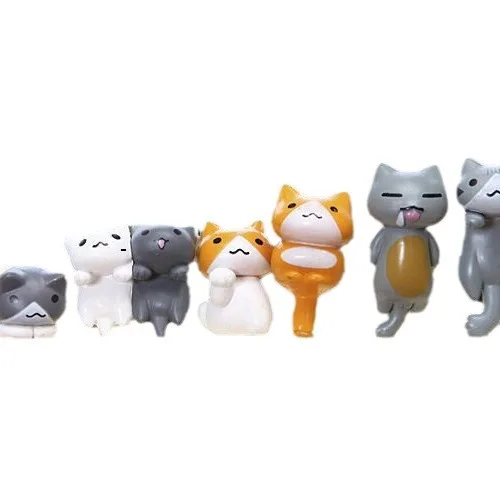 6Pcs/Set Cartoon Lucky pvc Cat - First Bonsai Garden 评论和价格
